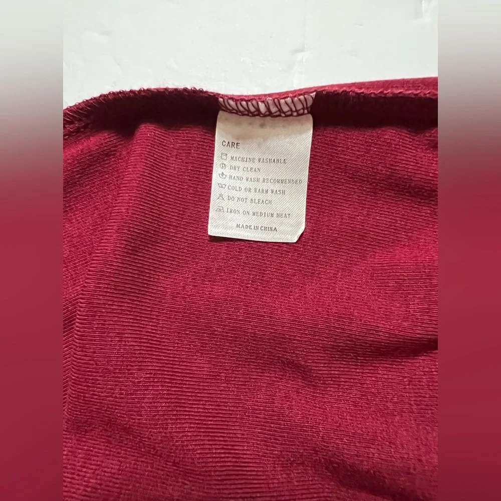 NWT Mango Pop Red V-neck Body Suit Long sleeve Size S - Picture 5 of 5
